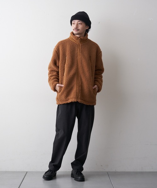 CIAOPANIC TYPY（チャオパニックティピー）の「【Fine 2月号掲載】【OSORO】ボア スタンドブルゾン（ブルゾン・メンズ・チャコールグレー/アイボリー/キャメル・M/L）」の19枚目の写真