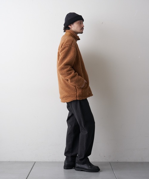 CIAOPANIC TYPY（チャオパニックティピー）の「【Fine 2月号掲載】【OSORO】ボア スタンドブルゾン（ブルゾン・メンズ・チャコールグレー/アイボリー/キャメル・M/L）」の9枚目の写真