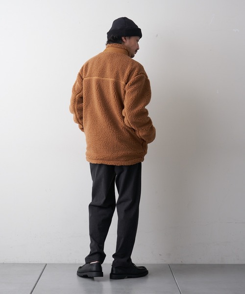 CIAOPANIC TYPY（チャオパニックティピー）の「【Fine 2月号掲載】【OSORO】ボア スタンドブルゾン（ブルゾン・メンズ・チャコールグレー/アイボリー/キャメル・M/L）」の16枚目の写真