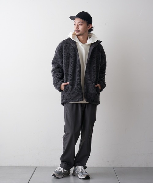 CIAOPANIC TYPY（チャオパニックティピー）の「【Fine 2月号掲載】【OSORO】ボア スタンドブルゾン（ブルゾン・メンズ・チャコールグレー/アイボリー/キャメル・M/L）」の15枚目の写真