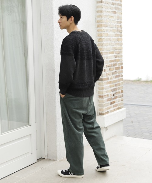 LAKOLE（ラコレ）の「求心ジャカードニットプルオーバー / 957531（ニット/セーター・メンズ・ブラウン/アイボリー/チャコール・MEDIUM/LARGE）」の12枚目の写真