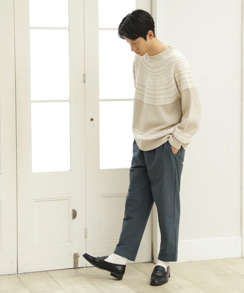 LAKOLE（ラコレ）の「求心ジャカードニットプルオーバー / 957531（ニット/セーター・メンズ・ブラウン/アイボリー/チャコール・MEDIUM/LARGE）」の19枚目の写真