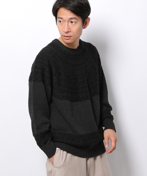 LAKOLE（ラコレ）の「求心ジャカードニットプルオーバー / 957531（ニット/セーター・メンズ・ブラウン/アイボリー/チャコール・MEDIUM/LARGE）」の16枚目の写真