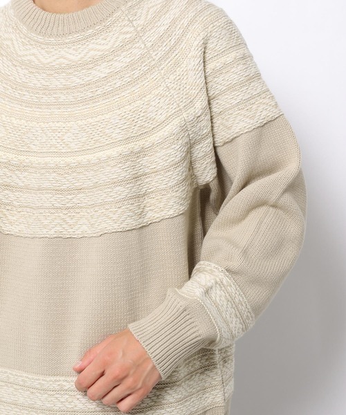 LAKOLE（ラコレ）の「求心ジャカードニットプルオーバー / 957531（ニット/セーター・メンズ・ブラウン/アイボリー/チャコール・MEDIUM/LARGE）」の14枚目の写真