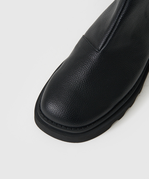 Au BANNISTER（オゥバニスター）の「【WEB限定/晴雨兼用】トラックソールブーツ（ブーツ・レディース・ブラック/シルバー/アイボリー・S/M/L）」の14枚目の写真