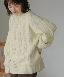 AMERICAN HOLIC | ケーブルニットZIPブルゾン(カーディガン/ボレロ)