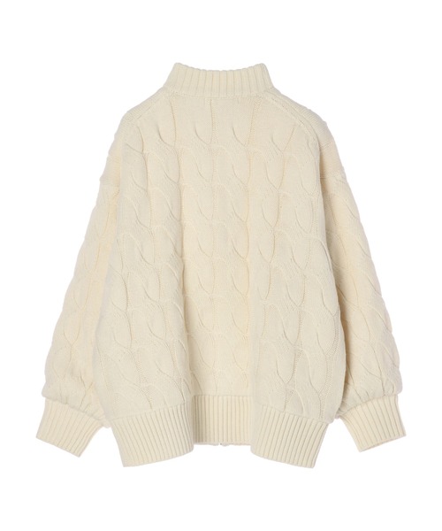 AMERICAN HOLIC（アメリカンホリック）の「ケーブルニットZIPブルゾン（カーディガン/ボレロ・レディース・アイボリー・M/L）」の20枚目の写真