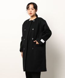 Te chichi CLASSIC | ウールノーカラーダブルコート(ノーカラーコート)