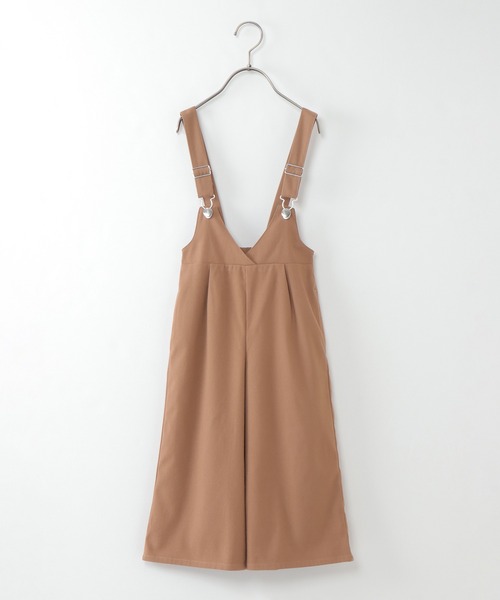 ikka(イッカ)の「カシュクールサロペット(120~160cm)(サロペット/オーバーオール・キッズ・ネイビー/キャメル・120/130/140/150/160)」の1枚目の写真
