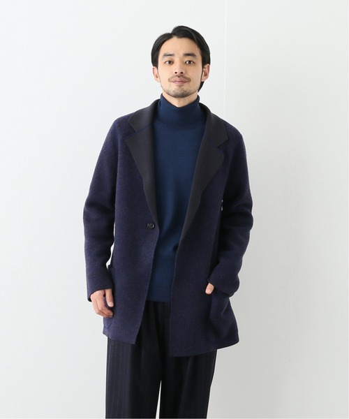 EDIFICE SELECT（エディフィスセレクト）の「【WKED / ウィークエンド】ニットコート（カーディガン/ボレロ・メンズ・ブルー系その他/ベージュ・LARGE/MEDIUM）」の2枚目の写真