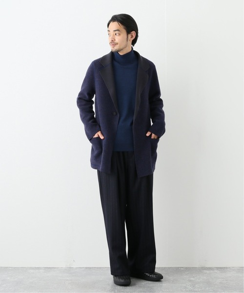 EDIFICE SELECT（エディフィスセレクト）の「【WKED / ウィークエンド】ニットコート（カーディガン/ボレロ・メンズ・ブルー系その他/ベージュ・LARGE/MEDIUM）」の3枚目の写真