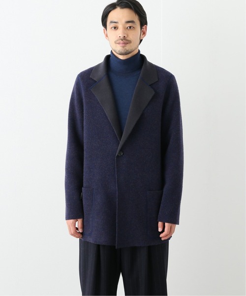 EDIFICE SELECT（エディフィスセレクト）の「【WKED / ウィークエンド】ニットコート（カーディガン/ボレロ・メンズ・ブルー系その他/ベージュ・LARGE/MEDIUM）」の4枚目の写真