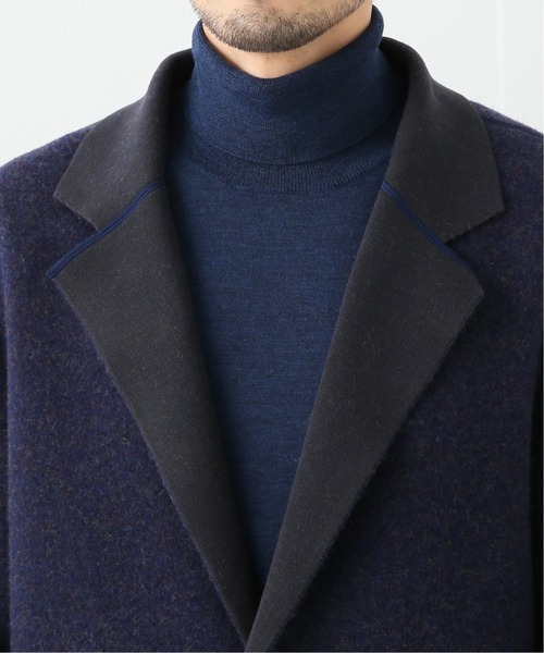 EDIFICE SELECT（エディフィスセレクト）の「【WKED / ウィークエンド】ニットコート（カーディガン/ボレロ・メンズ・ブルー系その他/ベージュ・LARGE/MEDIUM）」の7枚目の写真