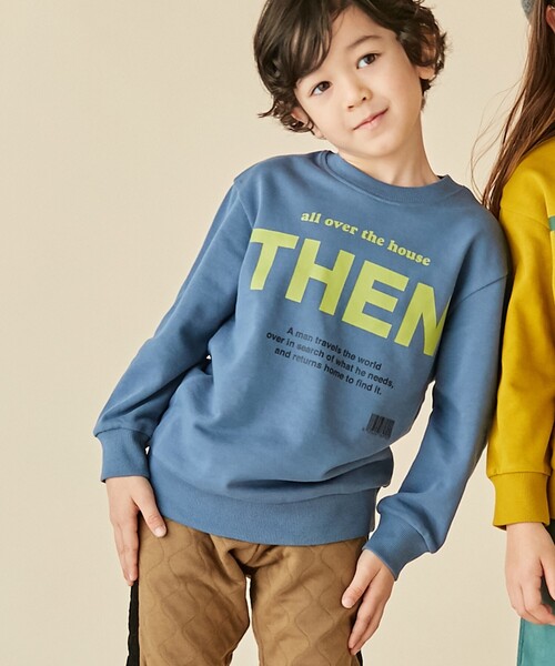 THE SHOP TK （ザ ショップ ティーケー ）の「◆【140cmまで】ロゴウラケプルオーバー（スウェット・キッズ・ブルー/グリーン/マスタード・11/12/10/14/13）」の3枚目の写真