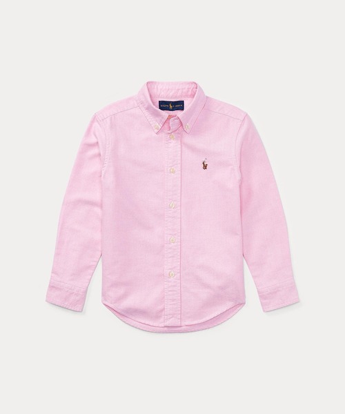 POLO RALPH LAUREN CHILDRENSWEAR(ポロ ラルフ ローレン チルドレンズウェア)の「コットン オックスフォード シャツ(シャツ/ブラウス・キッズ・ピンク・4/7/3/6)」の1枚目の写真