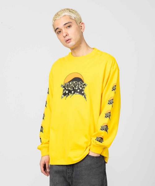 XLARGE(エクストララージ)の「EVENING L/S TEE(Tシャツ/カットソー・メンズ・イエロー/ブラック/ホワイト・S/L/M/XL)」の1枚目の写真