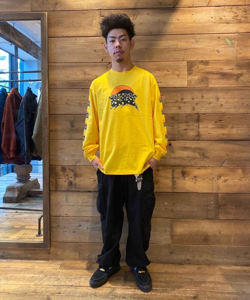 XLARGE(エクストララージ)の「EVENING L/S TEE(Tシャツ/カットソー・メンズ・イエロー/ブラック/ホワイト・S/L/M/XL)」の19枚目の写真