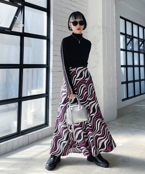 PAGEBOY（ページボーイ）の「アートペイント柄スカート（スカート・レディース・ホワイト系その他/ブラック系その他・FREE）」の7枚目の写真