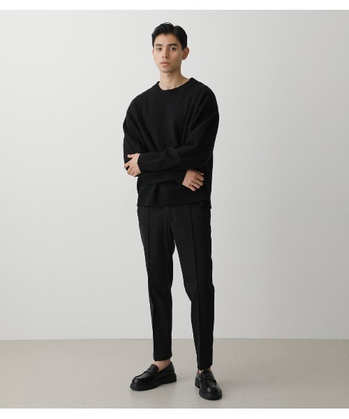 AZUL by moussy（アズールバイマウジー）の「CIRCLE MOVE CENTER PRESS PANTS/サークルムーブセンタープレスパンツ（その他パンツ・メンズ・ベージュ/ブラック・SMALL/LARGE/MEDIUM）」の4枚目の写真