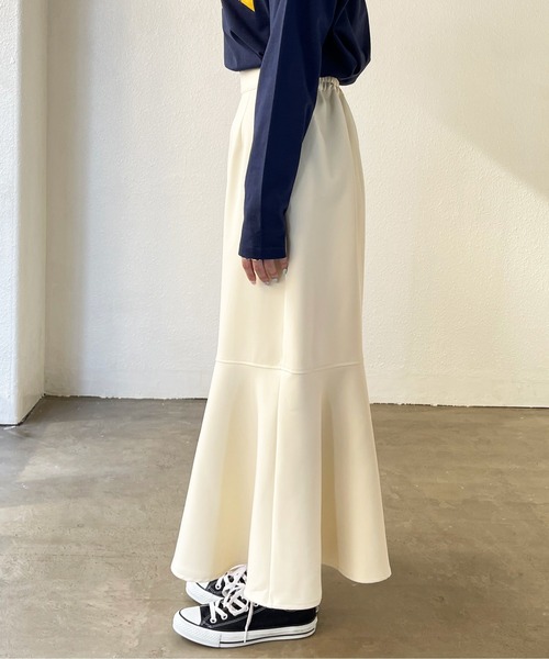 Shelly island（シェリーアイランド）の「ダブルクロスマーメイドスカート（スカート・レディース・ホワイト/ブラック/イエロー・FREE）」の14枚目の写真