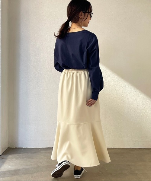 Shelly island（シェリーアイランド）の「ダブルクロスマーメイドスカート（スカート・レディース・ホワイト/ブラック/イエロー・FREE）」の17枚目の写真