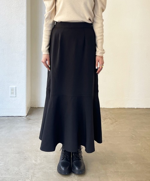 Shelly island（シェリーアイランド）の「ダブルクロスマーメイドスカート（スカート・レディース・ホワイト/ブラック/イエロー・FREE）」の5枚目の写真