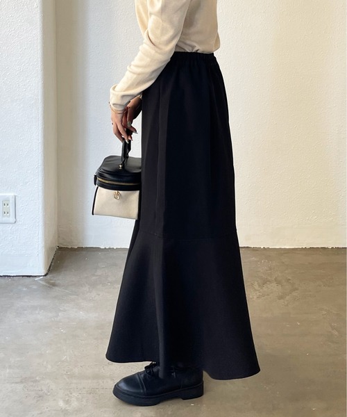 Shelly island（シェリーアイランド）の「ダブルクロスマーメイドスカート（スカート・レディース・ホワイト/ブラック/イエロー・FREE）」の6枚目の写真