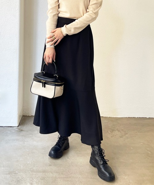 Shelly island（シェリーアイランド）の「ダブルクロスマーメイドスカート（スカート・レディース・ホワイト/ブラック/イエロー・FREE）」の4枚目の写真