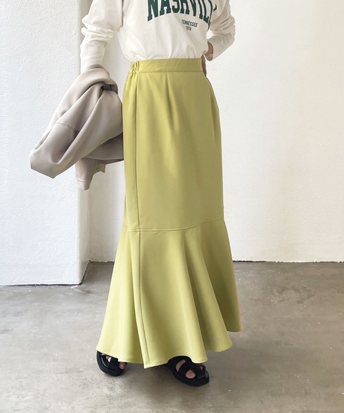 Shelly island（シェリーアイランド）の「ダブルクロスマーメイドスカート（スカート・レディース・ホワイト/ブラック/イエロー・FREE）」の19枚目の写真