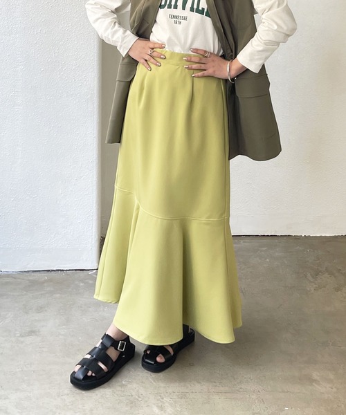 Shelly island（シェリーアイランド）の「ダブルクロスマーメイドスカート（スカート・レディース・ホワイト/ブラック/イエロー・FREE）」の20枚目の写真