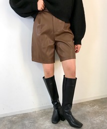フェイクレザーハーフ/パンツA