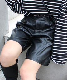 INGNI | フェイクレザーハーフ／パンツA(その他パンツ)