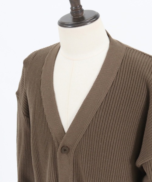 ANGENEHM（アンゲネーム）の「mcg2994- 畦編みルーズカーディガン (MADE IN JAPAN)（カーディガン/ボレロ・メンズ・ブルー系その他/ブルーグレー/ブラウン・S/M/L）」の10枚目の写真