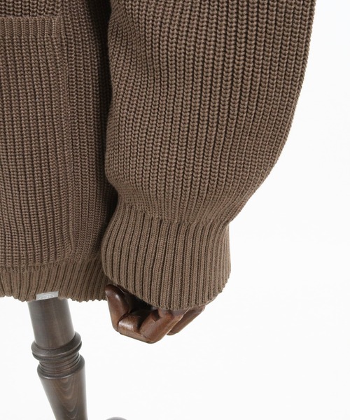 ANGENEHM（アンゲネーム）の「mcg2994- 畦編みルーズカーディガン (MADE IN JAPAN)（カーディガン/ボレロ・メンズ・ブルー系その他/ブルーグレー/ブラウン・S/M/L）」の11枚目の写真