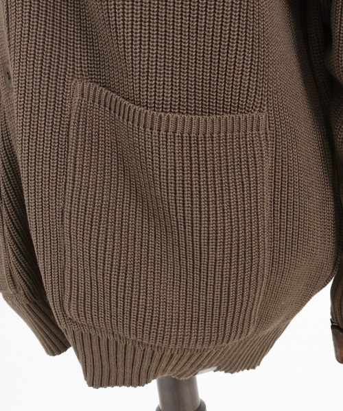 ANGENEHM（アンゲネーム）の「mcg2994- 畦編みルーズカーディガン (MADE IN JAPAN)（カーディガン/ボレロ・メンズ・ブルー系その他/ブルーグレー/ブラウン・S/M/L）」の13枚目の写真