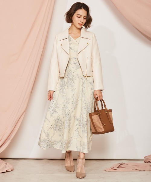 NOELA(ノエラ)の「フェイクレザーライダースジャケット(ライダースジャケット・レディース・ブラック/オフホワイト/ベージュ・フリー)」の9枚目の写真