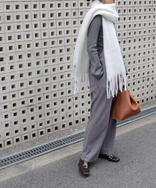 Marient(マリエント)の「カラーフリンジマフラー/Color Fringe Muffler(マフラー・レディース・ホワイト/ブルー/グリーン/オレンジ・FREE)」の1枚目の写真