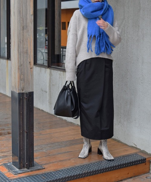 Marient(マリエント)の「カラーフリンジマフラー/Color Fringe Muffler(マフラー・レディース・ホワイト/ブルー/グリーン/オレンジ・FREE)」の6枚目の写真