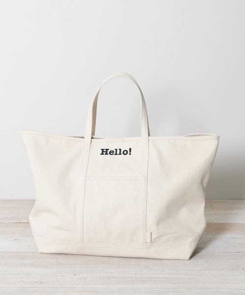 HELLO/TEXAS ショッピングバッグ 中型 ホワイト HELLO/TEXAS ショッピングバッグ 中型 ホワイト