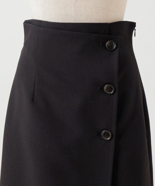 one after another NICE CLAUP（ワンアフターアナザーナイスクラップ）の「サイドボタンスリットスカート（スカート・レディース・アイボリー/ブラック/杢グレー/ベージュ・FREE）」の10枚目の写真