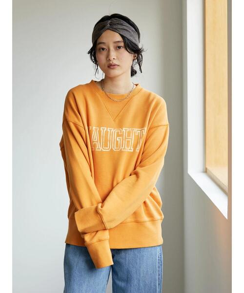 AMERICAN HOLIC（アメリカンホリック）の「カレッジロゴ裏毛プルオーバー（スウェット・レディース・チャコールグレー/ネイビー/イエロー/ホワイト系その他・M/L）」の14枚目の写真