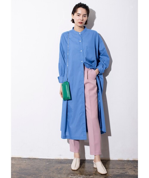 THE SHOP TK （ザ ショップ ティーケー ）の「◆【福田麻琴さんコラボ】/【たっぷり着丈】オーガニックコットンシャツワンピース（ワンピース・レディース・ホワイト系/ブルー系2/ブルー/ネイビー系2・13/11/12）」の21枚目の写真