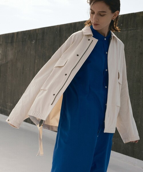 THE SHOP TK （ザ ショップ ティーケー ）の「◆【福田麻琴さんコラボ】/【たっぷり着丈】オーガニックコットンシャツワンピース（ワンピース・レディース・ホワイト系/ブルー系2/ブルー/ネイビー系2・13/11/12）」の7枚目の写真