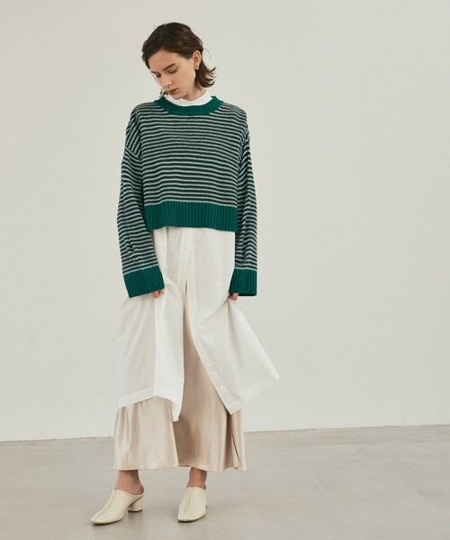 THE SHOP TK （ザ ショップ ティーケー ）の「◆【福田麻琴さんコラボ】/【たっぷり着丈】オーガニックコットンシャツワンピース（ワンピース・レディース・ホワイト系/ブルー系2/ブルー/ネイビー系2・13/11/12）」の17枚目の写真