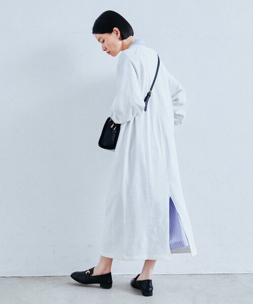 THE SHOP TK （ザ ショップ ティーケー ）の「◆【福田麻琴さんコラボ】/【たっぷり着丈】オーガニックコットンシャツワンピース（ワンピース・レディース・ホワイト系/ブルー系2/ブルー/ネイビー系2・13/11/12）」の20枚目の写真