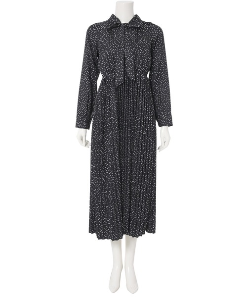 fifth（フィフス）の「ボウタイドットプリーツワンピース（ワンピース・レディース・ライトグレー/ブラック・M）」の21枚目の写真