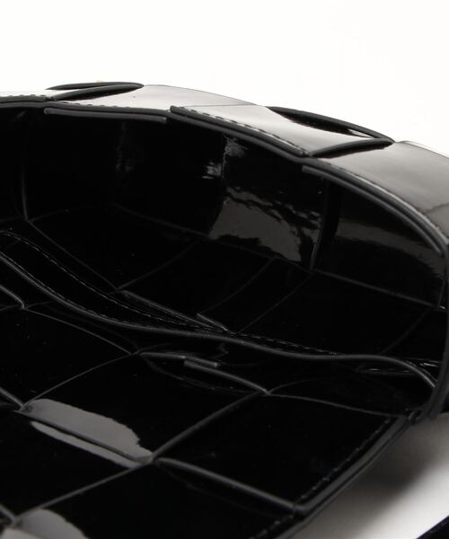 【OKUOKU　0909】エナメル加工　スクエアブロックショルダーバッグ/oku-ba-283