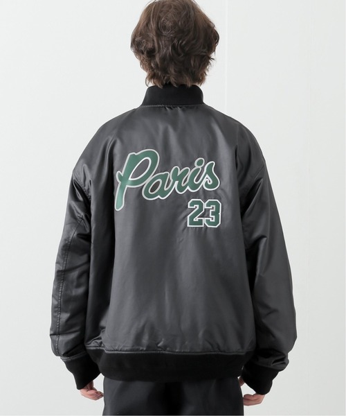 ブラック MA-1ジャケット PARIS SAINT GERMAIN ma1 ma-1 「Paris Saint-Germain / パリ・サン＝ジェルマン」 VINTAGE