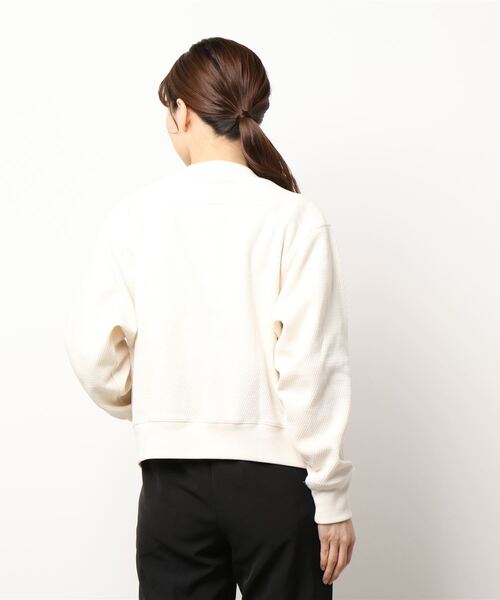 Right-on（ライトオン）の「【HONEYSUCKLE ROSE】ハニカムカットカーディガン（カーディガン/ボレロ・レディース・ダークグレー/キナリ/レッド・M/L）」の4枚目の写真