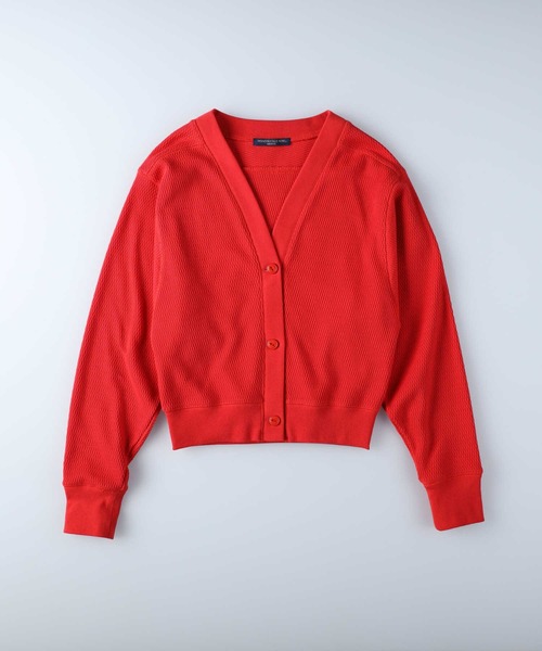 Right-on（ライトオン）の「【HONEYSUCKLE ROSE】ハニカムカットカーディガン（カーディガン/ボレロ・レディース・ダークグレー/キナリ/レッド・M/L）」の18枚目の写真